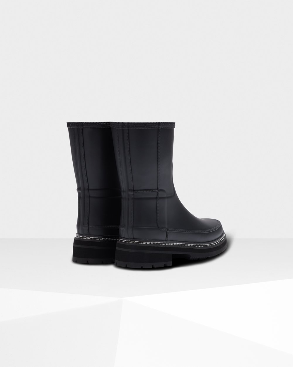 Hunter Mujer Refined Stitch Detail - Botas de Lluvia Negras - 214-HMBRKS